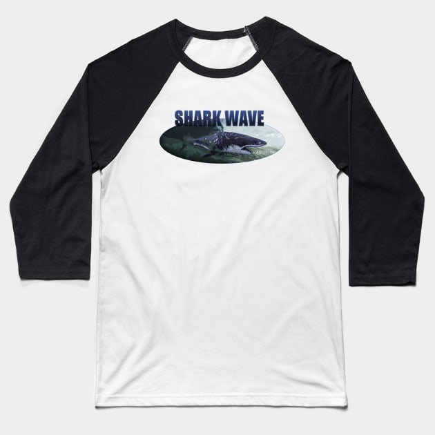 SHARK WAVE Baseball T-Shirt by MikaelJenei